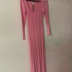 SKIMS Soft Pink Long Sleeve Dress